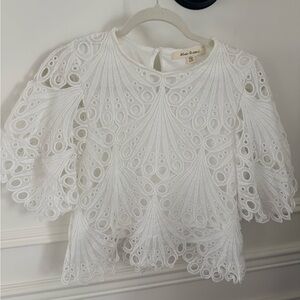 White Eyelet Lace Top